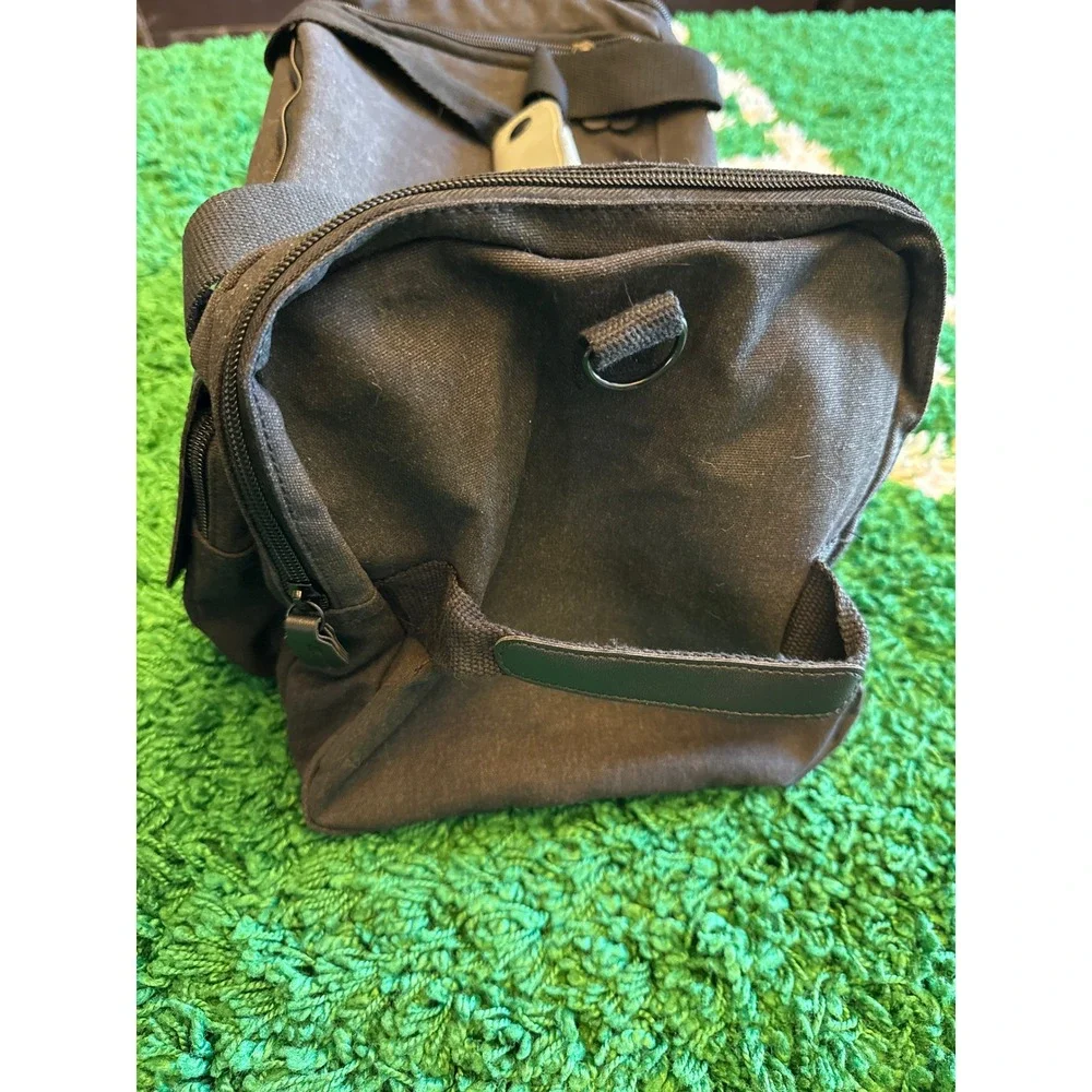 Bella Russo Duffel Bag Unisex Large Black Excellent‎ Canvas Travel Gym Weekender